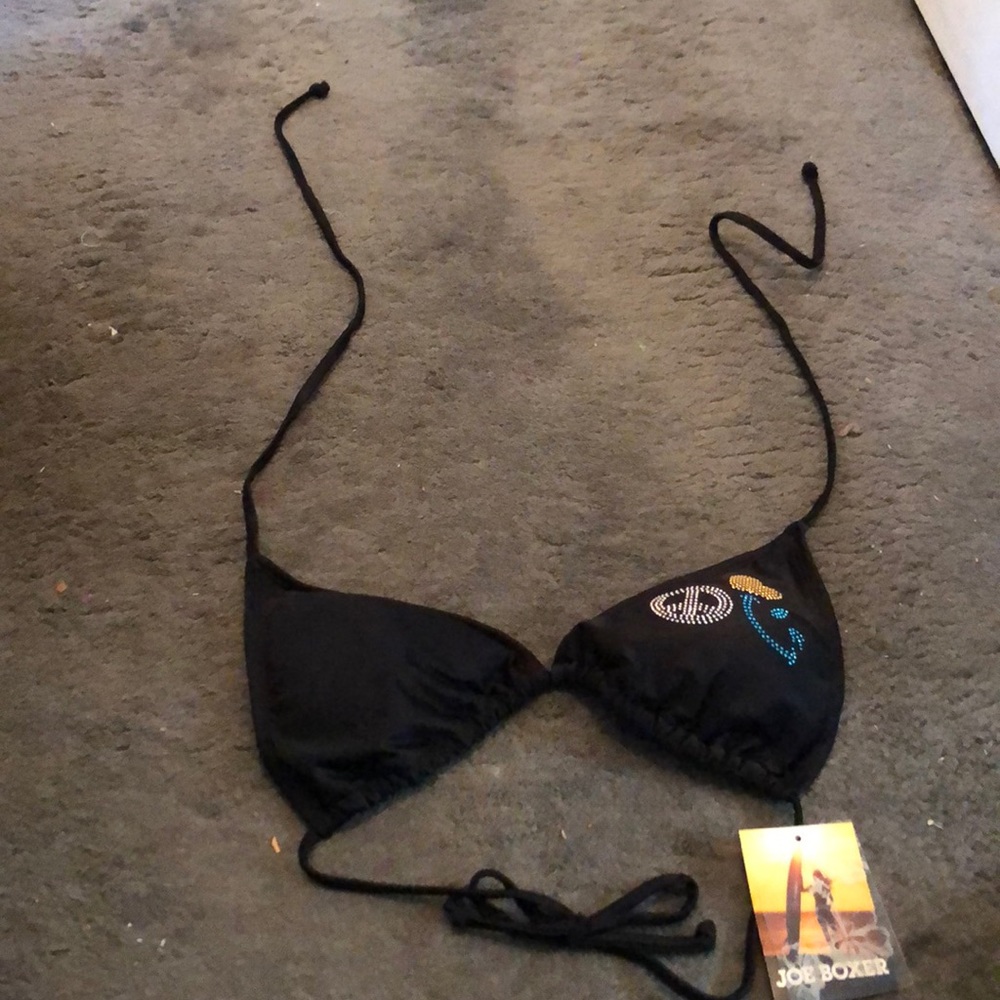 Black String Bikini Top